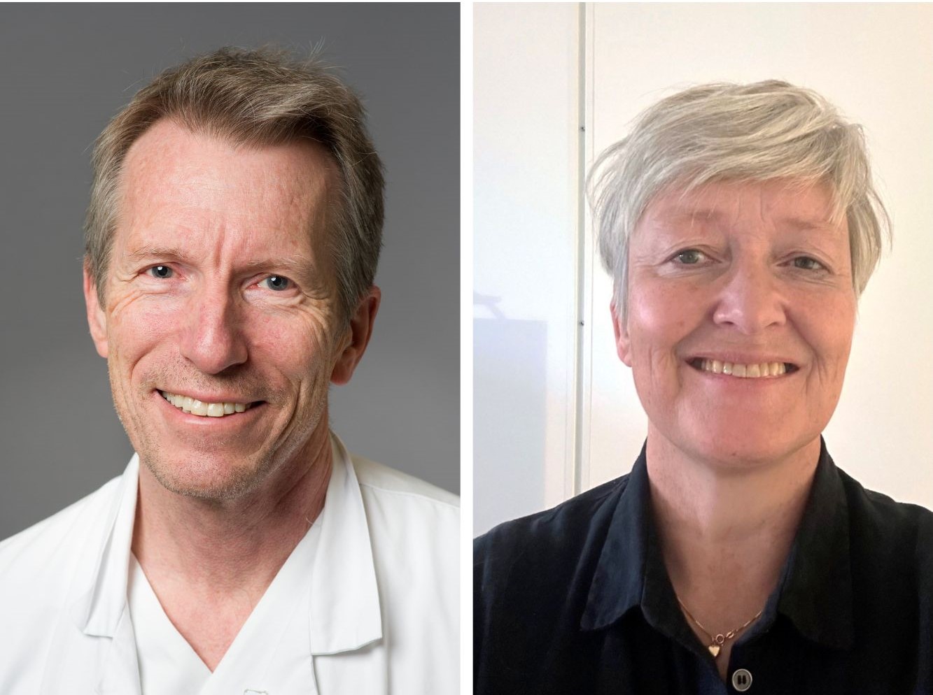 En mann og en kvinne som smiler